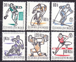 ČSSR 1963, Pofis 1285-1290, ** čistá séria. ŠPORT.