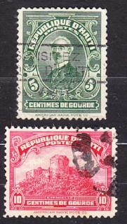 HAITI 1924, Michel 245-246, razené. PREZIDENT L. BORNO, CITADELA.
