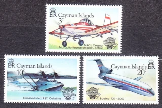 CAYMAN ISLANDS 1983, Michel 518-520, ** čisté. KOLÓNIE. LIETADLÁ.