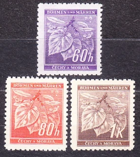 PROTEKTORÁT 1941, Pofis 54-56, ** čistá séria. LIPOVÉ LISTY.