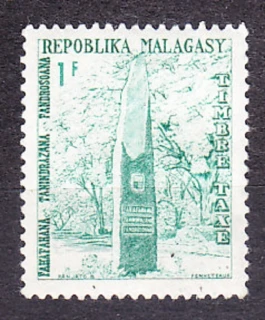 MADAGASCAR 1962, Michel 41, * čistá. DOPLATNÉ. POMNÍK.
