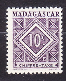 MADAGASCAR 1947, Michel 31, * čistá. KOLÓNIE. DOPLATNÉ. ČÍSLICE.