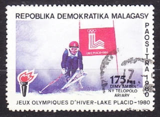 MADAGASCAR 1981, Michel 868, razená séria. ZOH V LAKE PLACID.