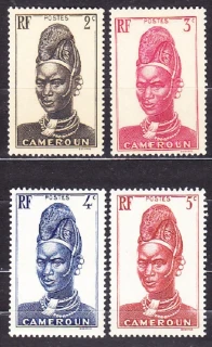 KAMERUN 1939, Michel 126-129, ** čisté. KOLÓNIE. DOMORODKYŇA.