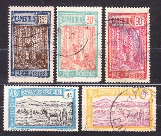 KAMERUN 1925, Michel 71-72, 78, 85, 88, razené. KOLÓNIE. KRAJINY.