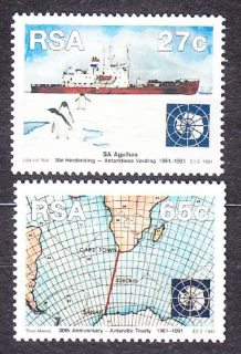 JUŽNÁ AFRIKA 1991, Michel 829-830, ** čistá séria. VÝSKUM ANTARKTÍDY.