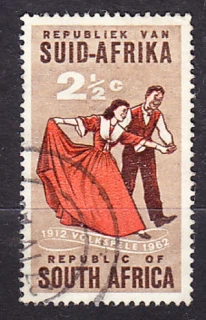 JUŽNÁ AFRIKA 1962, Michel 310, razená séria. ĽUDOVÉ TANCE.