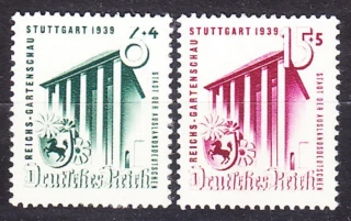 DEUTSCHES REICH 1939, Michel 692-693, ** čistá séria. ZÁHRADNÍCKA VÝSTAVA V STUTTGARTE.