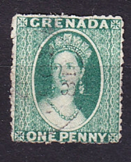 GRENADA 1863, Michel 3, razená. KOLÓNIE. KRÁĽOVNÁ VICTORIA.