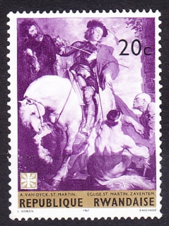 RWANDA 1967, Michel 218, ** čistá. MAĽBY - ANTHONIS VAN DYCK.