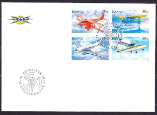 ISLAND 1997, Michel 866-869, FDC OBÁLKA. STARÉ LIETADLÁ.