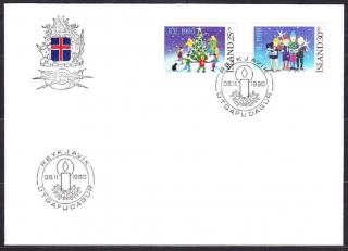 ISLAND 1990, Michel 736-737, FDC OBÁLKA. VIANOCE.