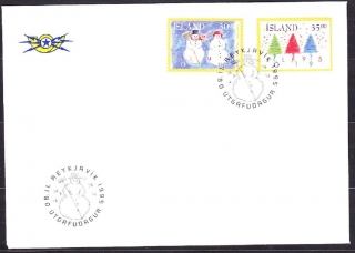 ISLAND 1995, Michel 838-839, FDC OBÁLKA. VIANOCE.