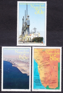 NAMÍBIA 1994, Michel 768-770, ** čistá séria. PRÍSTAV, MAPA, LOĎ.