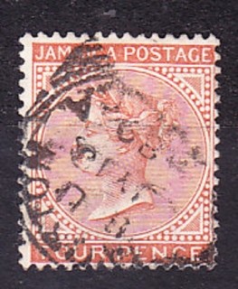 JAMAJKA 1883, Michel 18, razená. KOLÓNIE. KRÁĽOVNÁ VICTORIA.