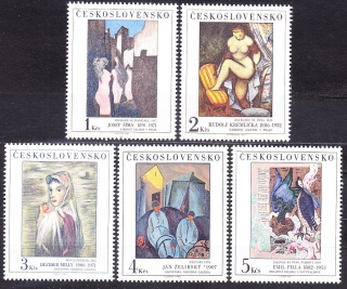 ČSSR 1982, Pofis 2568-2572, ** čistá séria. UMENIE - MAĽBY.