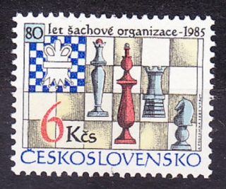 ČSSR 1985, Pofis 2694, ** čistá séria. ŠACHOVÁ FEDERÁCIA.