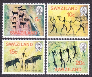 SWAZILAND 1977, Michel 273-276, ** čistá séria. KOLÓNIE. SKALNÉ MAĽBY.
