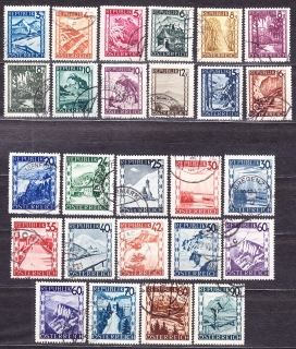 RAKÚSKO 1945, Michel 738-755, 757-758, 760, 762-766, razené. KRAJINY.