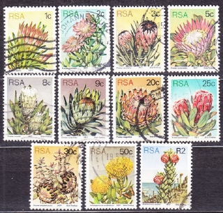 JUŽNÁ AFRIKA 1977, Michel 512-514, 516, 519-520, 523-526, 528, razené. KVETY.