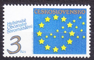 ČSSR 1990, Pofis 2959, ** čistá séria. ZNAK SPOJENEJ EURÓPY - HELSINSKÉ ZHROMAŽDENIE.