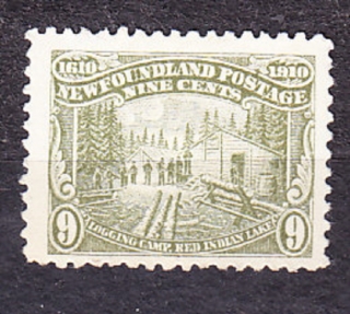 NEWFOUNDLAND 1910, Michel 75, * čistá. KOLÓNIE. KRAJINY - TÁBOR DREVORUBAČOV.