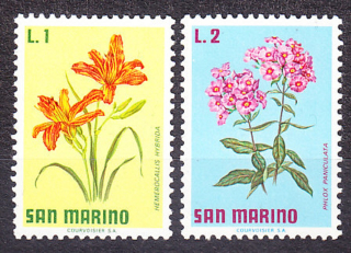 SAN MARINO 1971, Michel 984-985, ** čisté. KVETY.