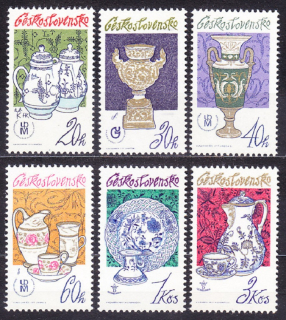 ČSSR 1977, Pofis 2257-2262, ** čistá séria. PORCELÁN.