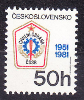 ČSSR 1981, Pofis 2499, ** čistá séria. CIVILNÁ OBRANA.