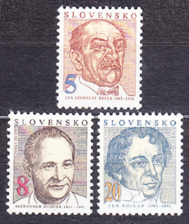 SLOVENSKÁ REPUBLIKA 1993, Zberateľ 10-12, ** čistá séria. OSOBNOSTI.