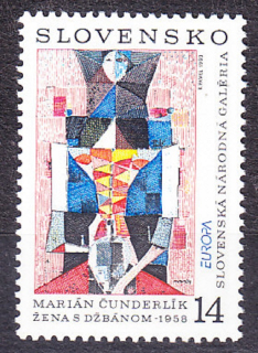 SLOVENSKÁ REPUBLIKA 1993, Zberateľ 13, ** čistá séria. EUROPA - MODERNÉ UMENIE.