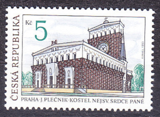 ČESKÁ REPUBLIKA 1993, Pěnkava 6, ** čistá séria. KRÁSY VLASTI - KOSTOL SRDCA PÁNA.