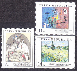 ČESKÁ REPUBLIKA 1993, Pěnkava 27-29, ** čistá séria. UMENIE.