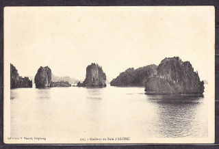 INDOČÍNA - BAIE D´ALONG, nepoužitá, malý formát. SKALY, MORE.
