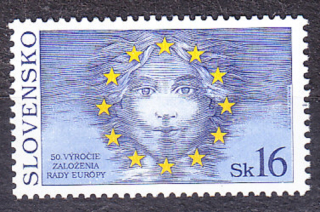 SLOVENSKÁ REPUBLIKA 1999, Zberateľ 179, ** čistá séria. 50. VÝROČIE ZALOŽENIA RADY EURÓPY.