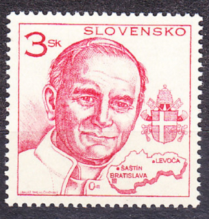 SLOVENSKÁ REPUBLIKA 1995, Zberateľ 68, ** čistá séria. NÁVŠTEVA PÁPEŽA JÁNA PAVLA II.