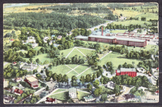 USA - SHAWMUT, nepoužitá, malý formát. PANORÁMA, PRIEMYSELNÁ ZÓNA.