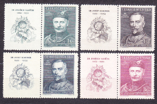 ČSSR 1948, Pofis 475 KĽ - 478 KĽ, ** čistá séria s ľavými kupónmi. XI. VŠESOKOLSKÝ ZLET.