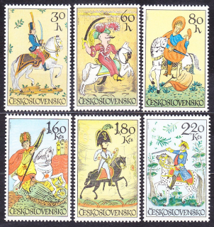 ČSSR 1972, Pofis 1985-1990, ** čistá séria. JAZDECTVO.